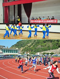 國小組健身操、國中組大隊接力比賽熱力登場,各校學生表現優異,健身操坂里國小獲得第1,大隊接力介壽國中包辦全部名次。(圖/文:馮紹夫)
