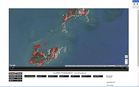 　聲音藝術家吳燦政成立Soundmap Taiwan網站發表「台灣聲音地圖計畫」，民眾點選網頁上的紅點，即可聽見該地點的日常環境音，馬祖的南北竿島也在記錄中。（圖：截自Soundmap Taiwan網站）
