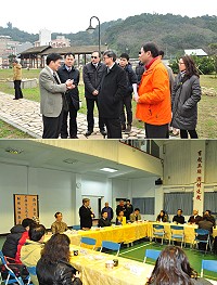 教育部長吳思華率領多位教育部官員抵馬訪視,上午會勘新國民運動中心預定地;下午舉行連江縣教育座談會,關心離島教育發展。(圖/文:馮紹夫)