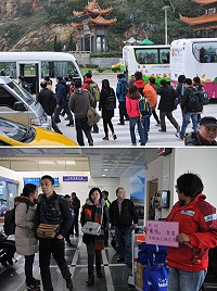 3月底前大批陸客經由白沙黃岐線入境旅遊。(圖/文:陳鵬雄)