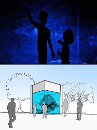 　馬祖留學英國工業設計師陳彥吟與台灣大學海洋科學系周宏農博士共同研究設計「藍眼淚」裝置藝術作品。（圖：陳彥吟、Dean Chen、摘自「走思客」Foot work網路雜誌）