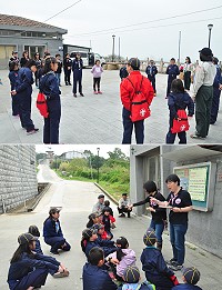 　馬祖童軍團集會活動，新北市紫羅蘭蕙質蘭心女童軍團特地前來參與集會，與馬祖童軍小狼互動。（圖／文：馮紹夫）