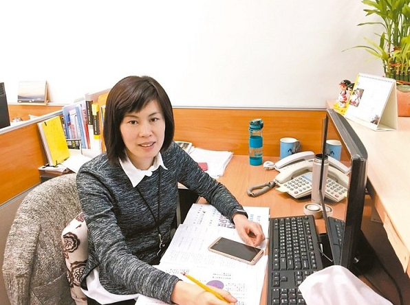 台北市政府體育局新聞聯絡人劉秋月。(圖/邱奕寧攝)