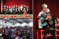 台灣豫劇團首度在馬祖地區公演,第一天演出中正堂座無虛席,讓北竿軍民遊客大開眼界。(圖:文化局、陳鵬雄)