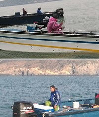 　大陸高速釣魚船越界北竿中島，我方漁民一度遭嗆聲。（圖：漁民提供）