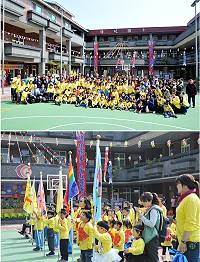 塘岐國小舉辦64週年校慶與兒童節活動,並首度以運動會方式為學校慶生。(圖/文:陳鵬雄)