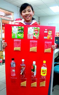 多少糖？眼見為憑！　圖：東引國小／文：陳其敏