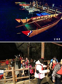 　北海坑道夜間「藍眼淚」遊程，讓你體驗如同電影般的夢幻美景。（圖：王清勇提供）