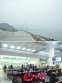 　連假碰上霧，空中交通再次受阻，上午2班機成功南機北降，但仍有大批旅客滯留台馬兩地。（圖／文：馮紹夫）