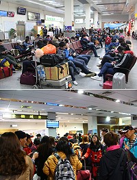 濃霧持續影響空中交通,交通局已協調立榮航空加開班機疏運滯留旅客。(圖/文:吳嘉榮)