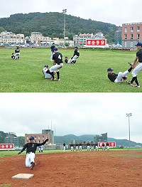 馬祖高中棒球隊加強訓練,要在今年10月黑豹旗棒球大賽中力拚佳績。(圖/文:馮紹夫)