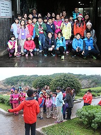 台馬地質公園學齡學童交流昨天來到南竿,親身體驗各處特色景點。(圖/文:吳嘉榮)