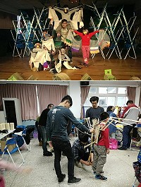 成大建築系師生走出大學課堂並結合仁愛國小推動生態教育。(圖:王建華提供)
