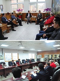 大陸福建省總工會副主席陳震等一行6人來馬參訪交流,先後前往馬祖酒廠、縣府拜會。(圖/文:馮紹夫、吳嘉榮)