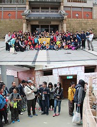 　敬恆國中小全體師生跨海漂流春遊行，用走的體驗南竿。（圖／文：吳嘉榮）