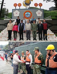 林祖嘉至烏坵鄉關懷鄉民、慰問守軍。(圖:福建省政府提供)