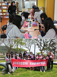 馬祖高中手工捧花技藝培訓課程,學生發揮創意製作典雅捧花。(圖/文:吳嘉榮)