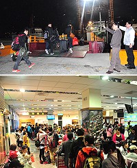 「合富輪」福澳夜航返台,創下馬祖海運「雙向夜航」首例,單日海運疏運938名乘客。(圖/文:馮紹夫)