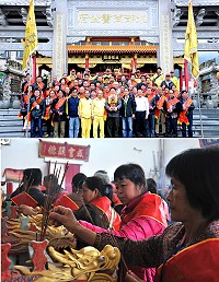 福建中墩等多間尚書公廟共48人組進香團訪問北竿。(圖/文:陳鵬雄)