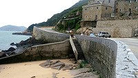 　配合芹壁水上活動，沙灘親水階梯將進行改善。（圖／文：陳鵬雄）