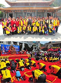 　馬祖境天后宮今年媽祖聖誕國際祝壽活動人氣鼎沸，一大亮點就是來自山隴境北極玄天宮，祝壽活動出動超大陣仗跨區參加，就在他們的大力幫忙及捧場下，讓今年的媽祖聖誕是熱鬧非凡。（圖／文：曹重偉）