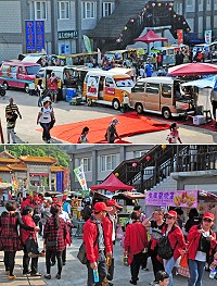 媽祖聖誕邀請去年大受歡迎的胖卡餐車再次來馬共襄盛舉,昨天下午4時在馬港廣場魅力開賣,立馬吸引不少遊客及在地民眾前往嚐鮮,餐車與在地攤位都是生意興隆。(圖/文:曹重偉)