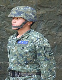 混砲連的一兵砲手周其霖,為自己散發出耀眼的光芒。(圖/文:簡廷哲)