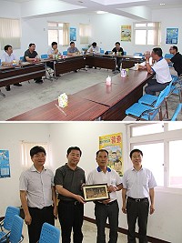 杭東一行昨天拜會馬祖區漁會,關心兩岸漁業相關管理問題並聽取意見。(圖/文:吳嘉榮)