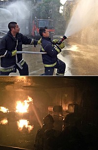 　為提升義消人員救災能力，消防局特舉辦義消人員火災搶救移地訓練，前往新竹市消防局接受3天專業訓練，特別是燃燒室訓練，模擬炙熱的火場，讓義消感受身歷其境。（圖：連江縣消防局）