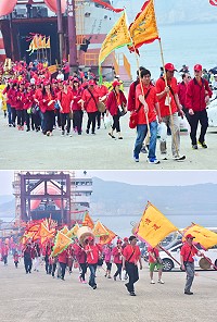 東引鄉2016白馬尊王宗教文化節,結束為期7天的大陸進香與參訪活動,團員平安賦歸。(圖/文:陳其敏)