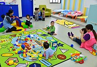 　東引鄉公立托育中心近來收托的嬰幼兒人數已達滿額，托育照顧功能完全呈現。（圖／文：陳其敏）