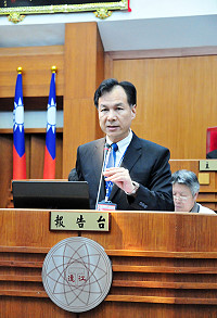 　連江縣議會第6屆第3次定期大會昨正式開議，由縣長劉增應進行施政報告暨說明。（圖／文：曹重偉）