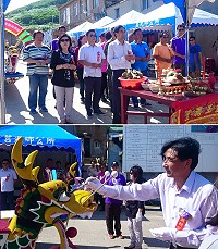 2016年莒光鄉慶端午龍舟競賽龍舟開光點睛下水儀式在猛澳港舉行。(圖/文:宋幸儒)