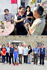 交通部航港局長祁文中拜訪東湧燈塔退休主任陳寶銀及其家族成員,暢談燈塔故事。(圖/文:陳其敏)