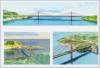 大坵島聯外道路跨海橋梁主型式確定,雙塔斜張橋將成為北竿新地標。(圖:連江縣政府提供)
