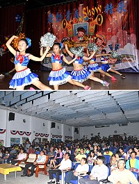北竿3校105年度聯合才藝表演在塘岐中正堂粉墨登場,家長、來賓把會場擠得水洩不通。(圖/文:陳鵬雄)