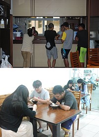 歡歡冰店9日正式開賣!吸引許多饕客前來吃冰。(圖/文:楊凱棻)