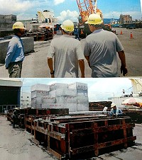 橋仔漁港碼頭工程所需各式方塊已在高雄完成製作。(圖:華邦工程顧問公司)