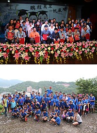 介壽國中小第41屆昨天熱鬧舉行畢業典禮,校方首次精心籌劃路跑及摩天嶺攻頂活動。(圖/文:吳嘉榮)