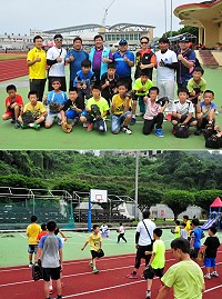 點燃馬祖棒球運動的火苗!中國信託慈善基金會「愛接棒-偏鄉少棒資助計畫」,今年首次跨海贊助連江縣成立少棒隊,基金會主任柯文隆、資深專員江韋霆專程來馬為小朋友加油打氣。(圖/文:曹重偉)