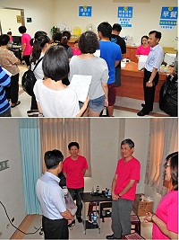 105年度整合式健康篩檢南竿場次昨天結束,共有1739位鄉親完成今年健康大事;縣長劉增應再次前往關心健檢情形並感謝支援醫師及志工們的協助。(圖/文:曹重偉)