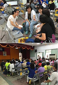 　新北市全國語文競賽參訪交流團昨天前來馬祖，與縣內各國中小老師進行經驗分享。（圖：教育局提供）