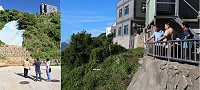 　南竿鄉長陳振國昨天下午率領公所同仁專程前往復興村邊坡各家戶進行防災宣導工作。（圖／文：吳嘉榮）