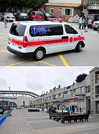 防範「尼伯特」颱風,災害應變中心繼續實施一級開設,以宣導防災為主,消防局宣導車輛持續巡迴各村廣播,籲請民眾確實做好防颱工作;路上旅客明顯減少,尤其遊客碼頭與平日車水馬龍情況相較相去甚遠。(圖/文:曹重偉)