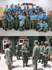 (上圖)邱司令與學員們開心合影。(下圖)邱司令期勉幹部善盡照顧及關懷部屬。(圖/文:呂鎮宇)