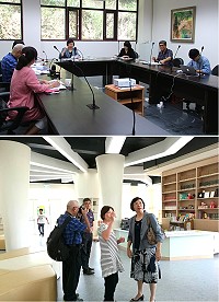 國家圖書館館長曾淑賢一行昨天來馬實地訪視馬港和中正圖書館,聽取簡報並給予相關建議。(圖:吳嘉榮、文化局)