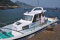 　北竿鱸魚達人張良衛轉投資建造娛樂漁船「大坵壹號」由澎湖開回北竿橋仔港，加入海上休閒觀光經營行列。（圖／文：陳鵬雄）