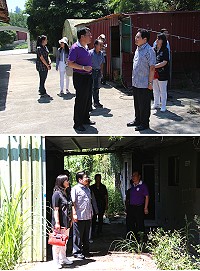 　銘傳大學主秘樊中原一行昨天專程前來馬祖，考察評估適宜獨立區域，未來規劃成立教育和職訓教學中心。（圖／文：吳嘉榮）