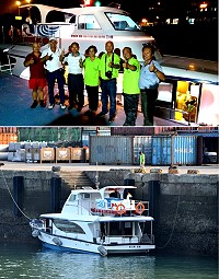 全新建造的「龍福號」娛樂漁船由高雄興達港駛回北竿白沙,近期內將加入地區海上休閒娛樂經營行列。(圖/文:陳鵬雄)