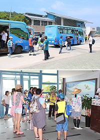 馬管處統計今年上半年造訪四鄉遊客中心遊客高達93322人次,來客數大幅成長40%。(圖/文:吳嘉榮)